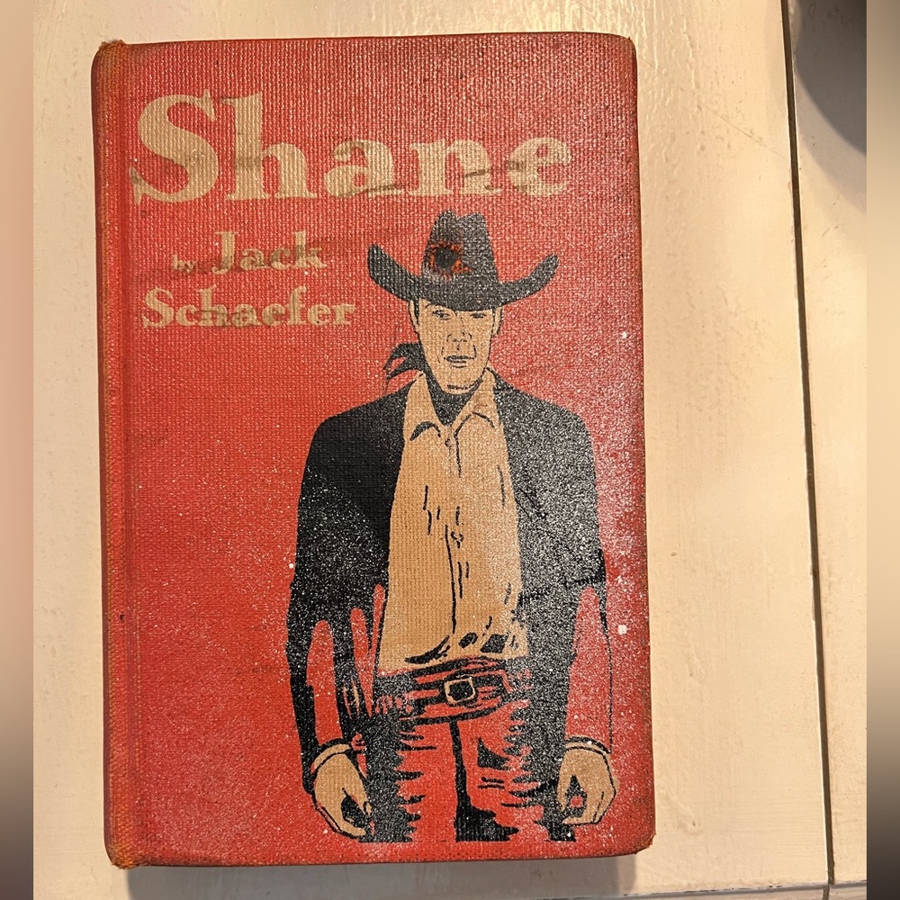 Vintage hardbound Book SHANE by Jack Schaefer 1949 The Riverside Press Cambridge